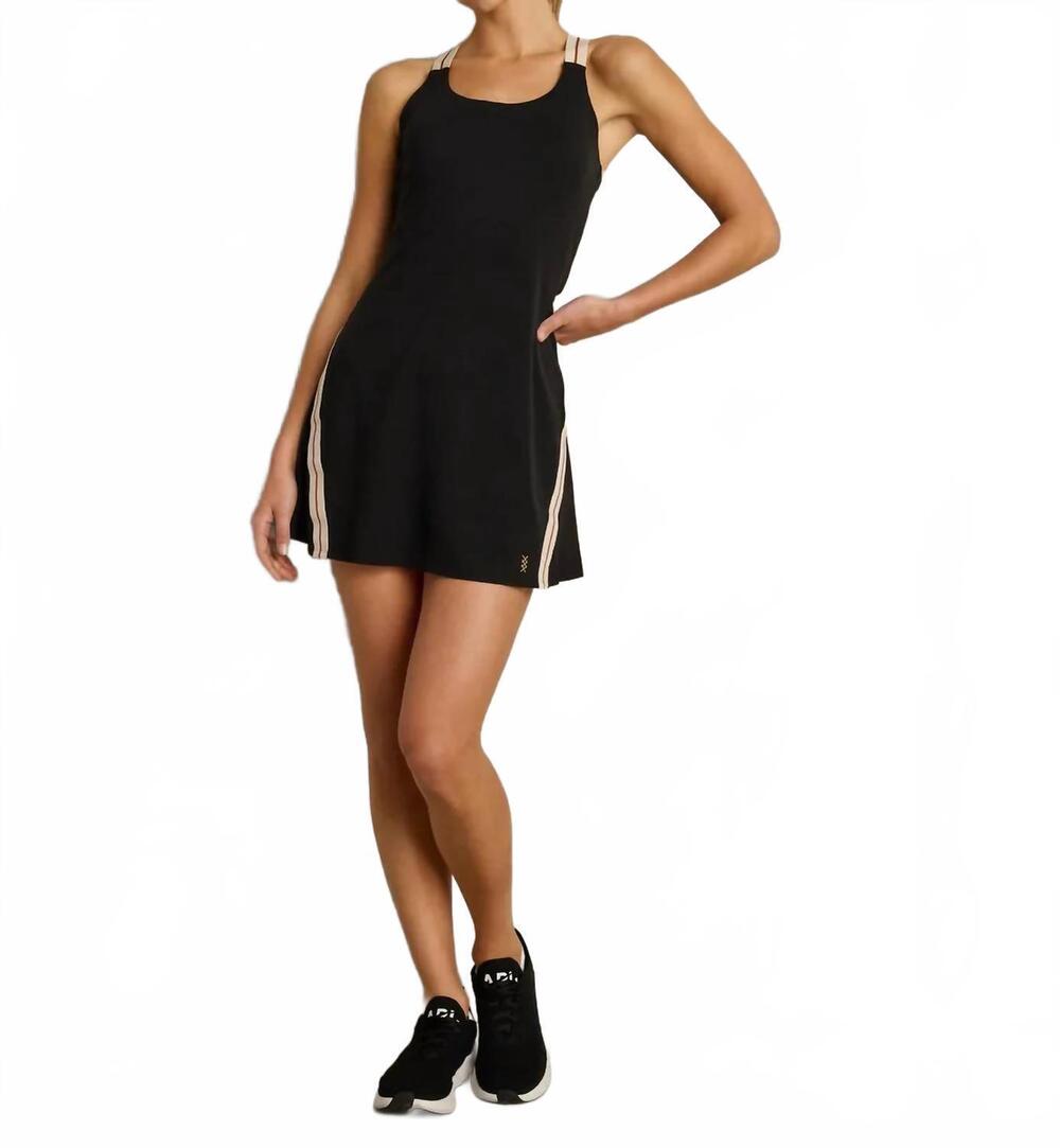 NEW RHONE retro revive dress in pure black